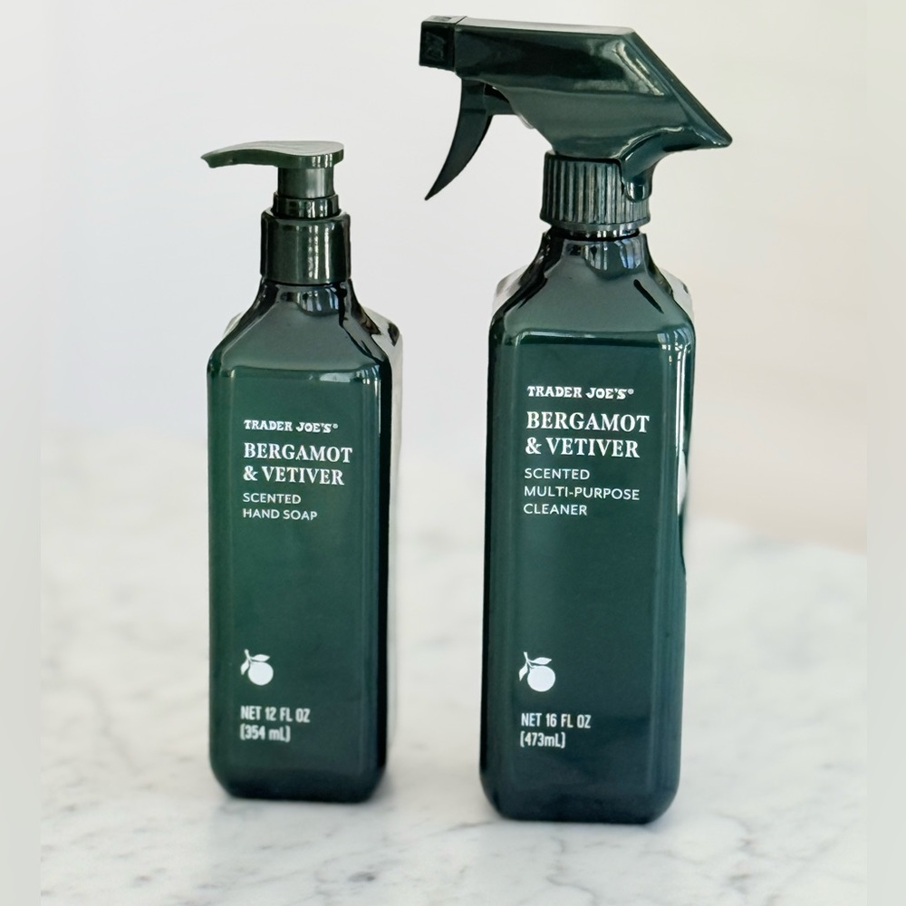 Trader Joe's Bergamot Vetiver Cleaner and Hand Soap Set